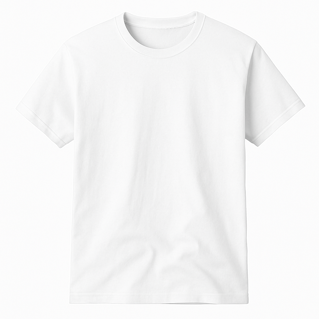 Custom White Tee – Add Your Own PNG Design!