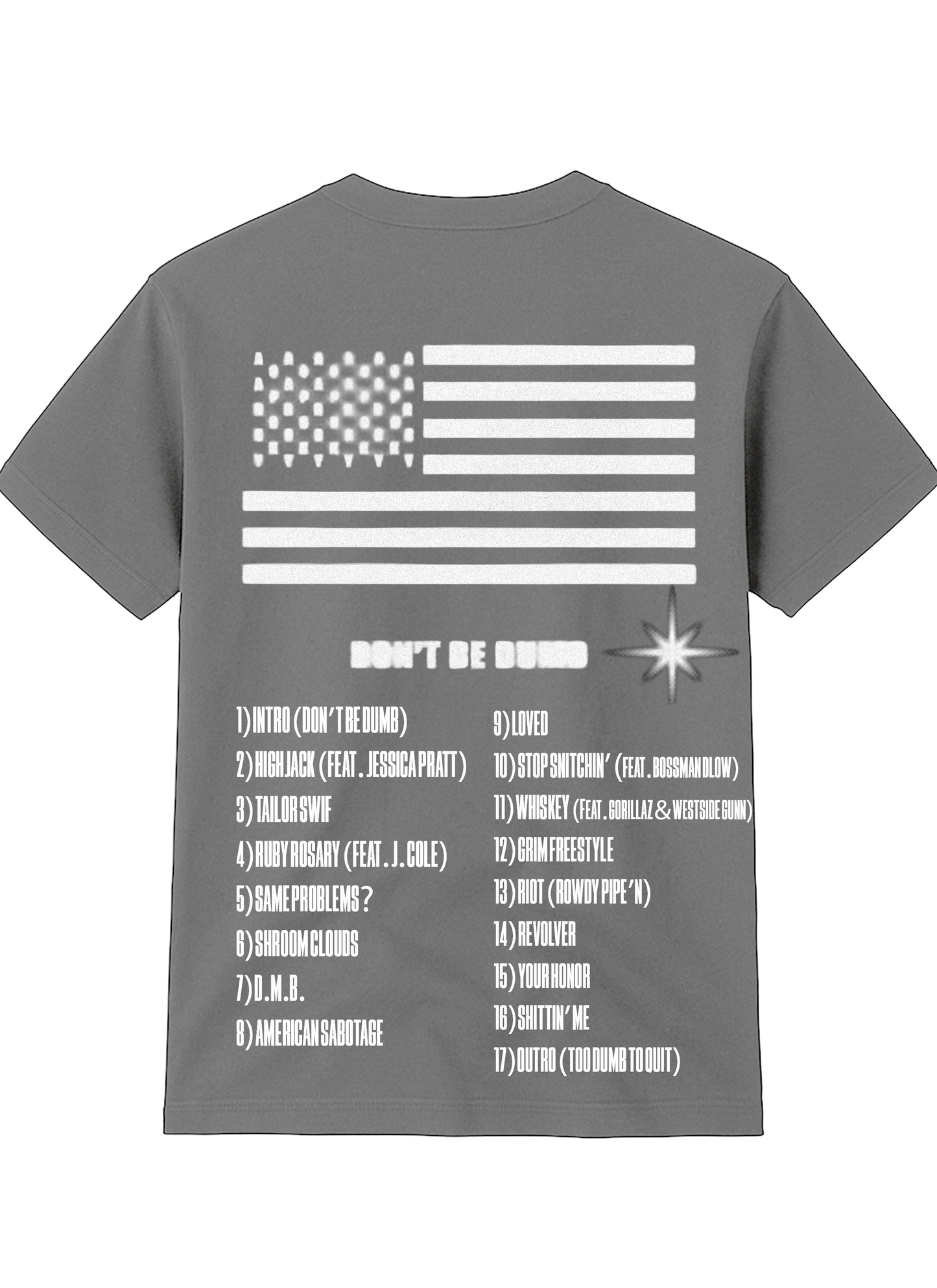 Gray Don't Be Dumb T-Shirt