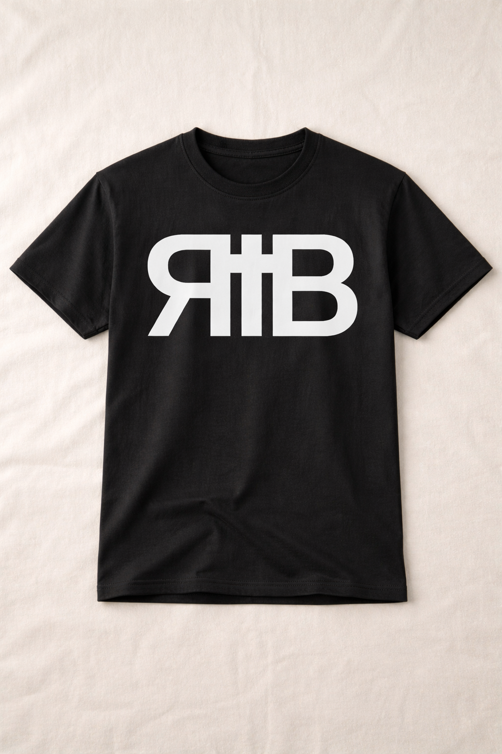 Close-up of Che Rest In Bass shirt back print with bold gothic typography