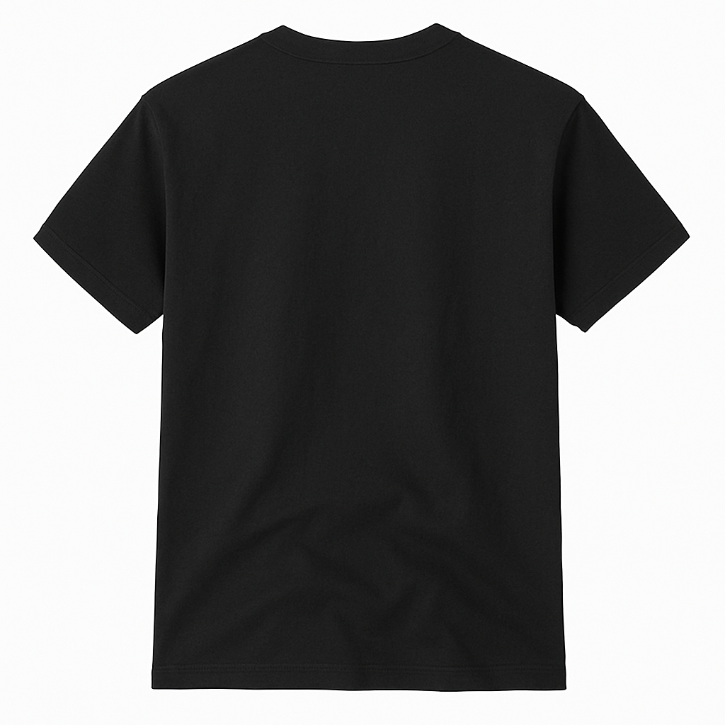Custom Black Tee – Add Your Own PNG Design!