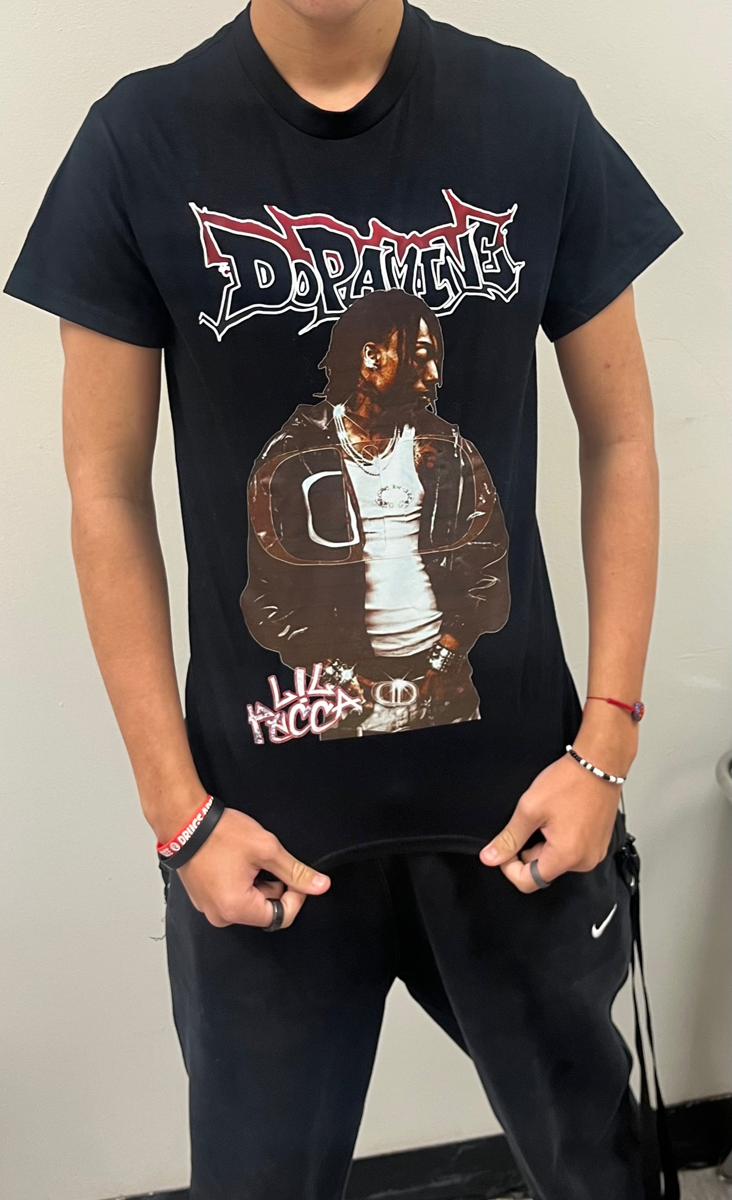 Lil Tecca DOPAMINE Album T-Shirt | Vintage Style Tracklist Merch Tee |Graffiti Rap Shirt