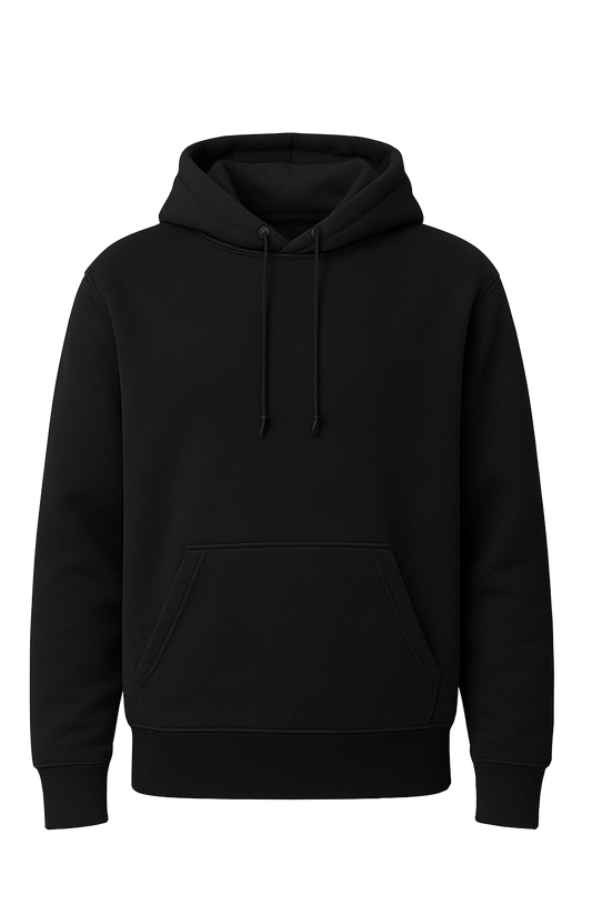 Custom Black Hoodie – Add Your Own PNG Design!